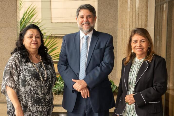 Ministro e a presidente e vice-presidente do TRT-11. Foto: TRT da 11ª Região (AM/RR)