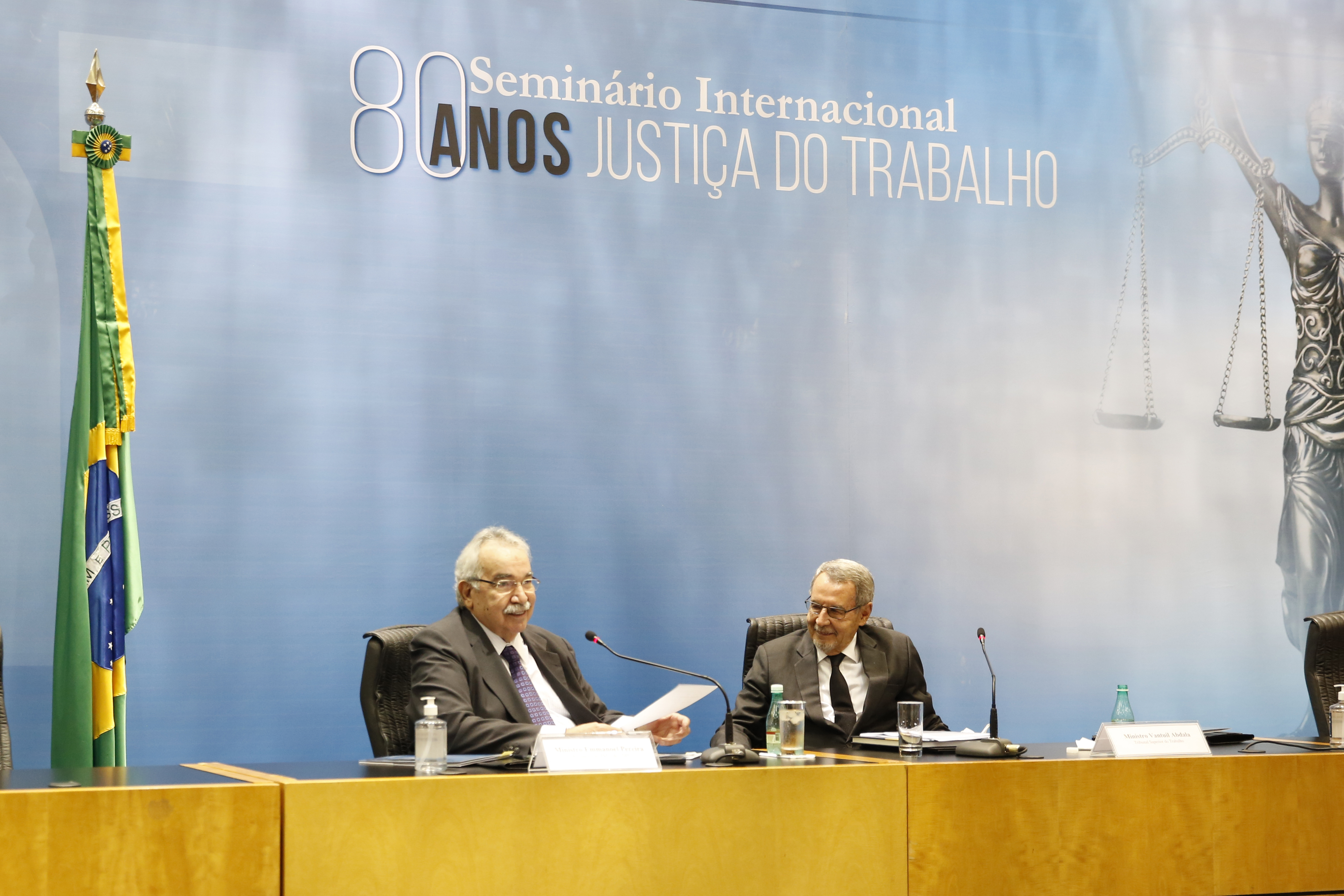 Ministro Emmanoel Pereira e o ministro Vantuil Abdala (Foto: Bárbara Carvalho) 