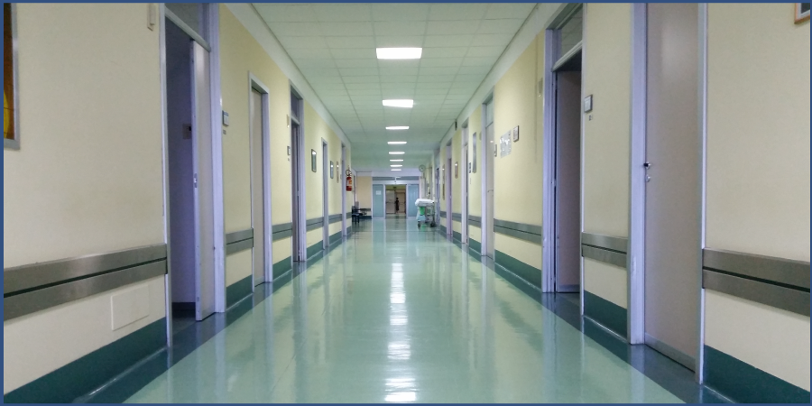 Imagem: corredor de um hospital 