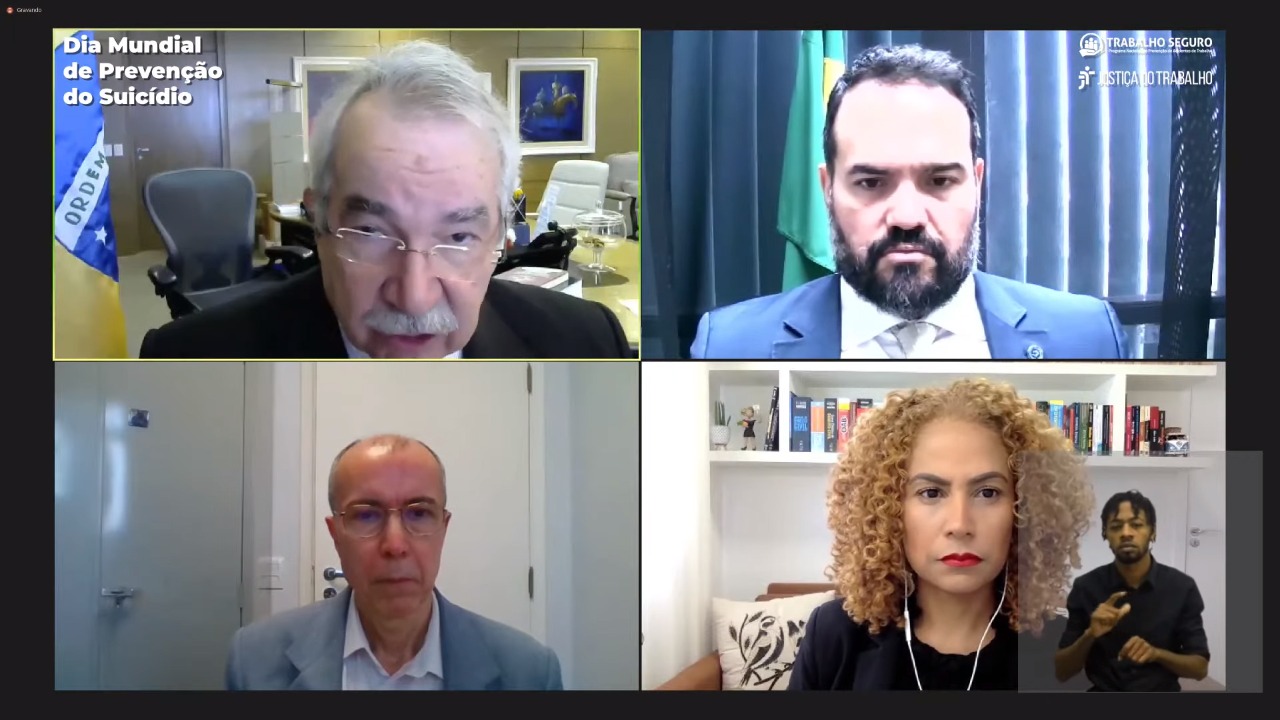 Setembro Amarelo: Justiça do Trabalho debate medidas para valorização da vida
