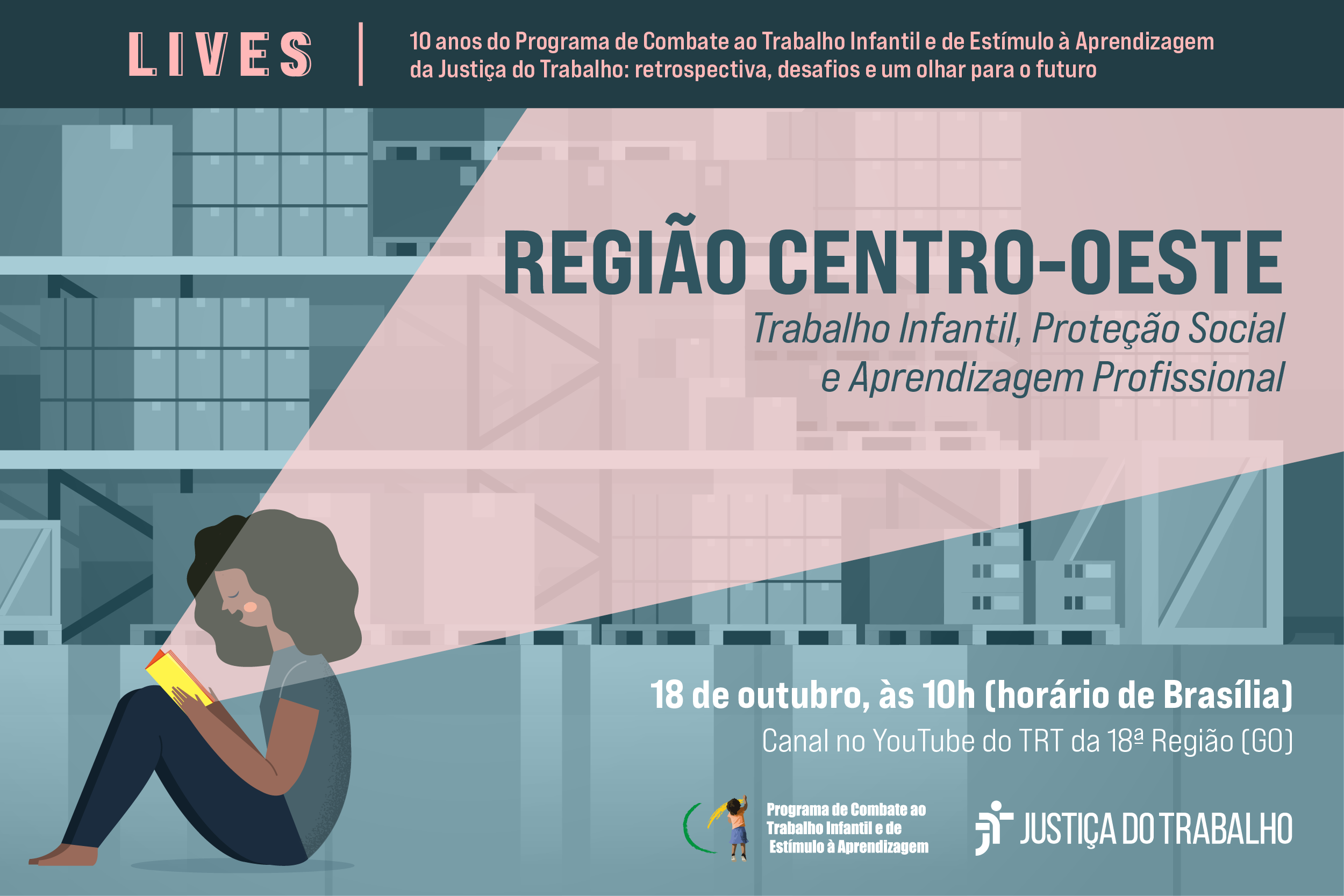 TRTs do Centro-Oeste apresentam live sobre trabalho infantil e aprendizagem na terça-feira (18)