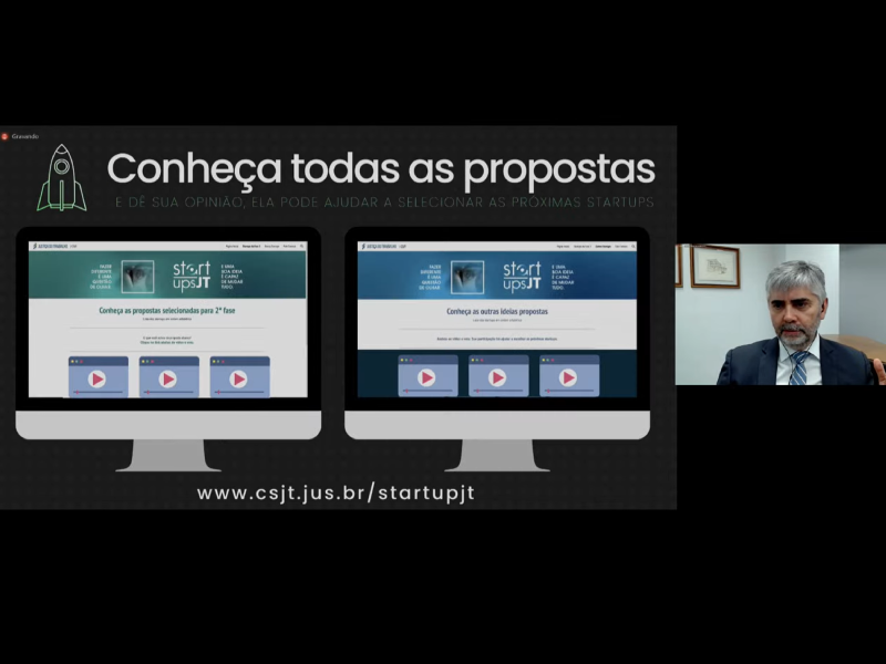 Print da transmissão da live.