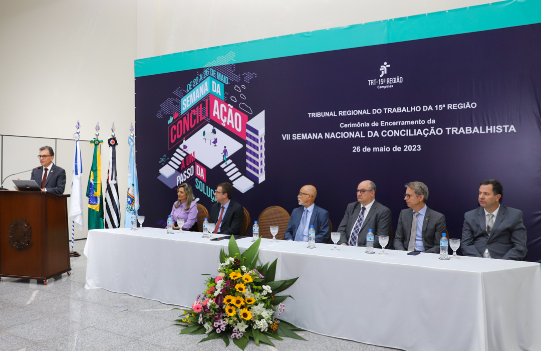 Cerimonia de encerramento foi no TRT-15 (Campinas/SP). (Foto: TRT-15)
