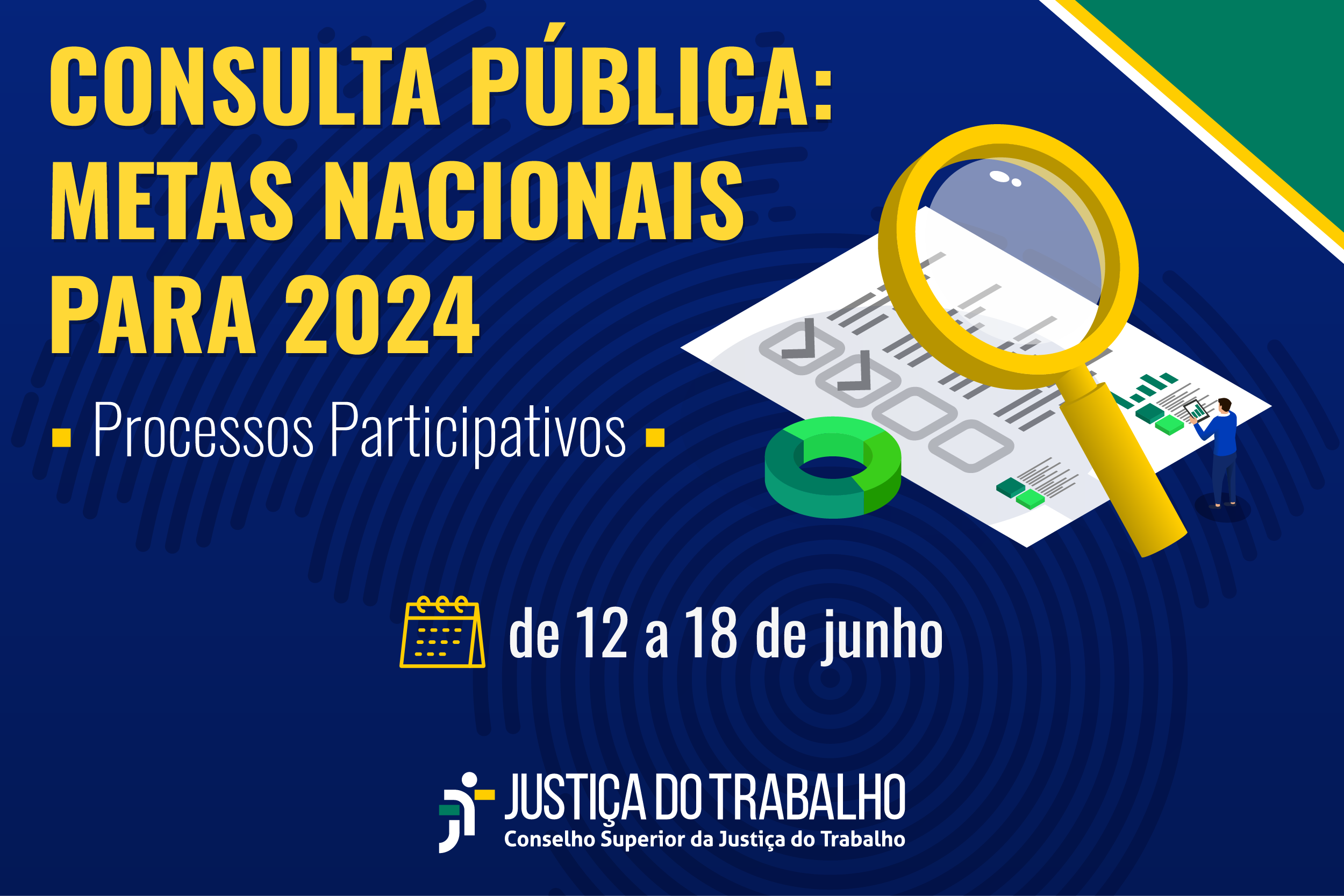 Justiça do Trabalho vai iniciar consulta pública de metas nacionais de 2024 na próxima segunda (12)