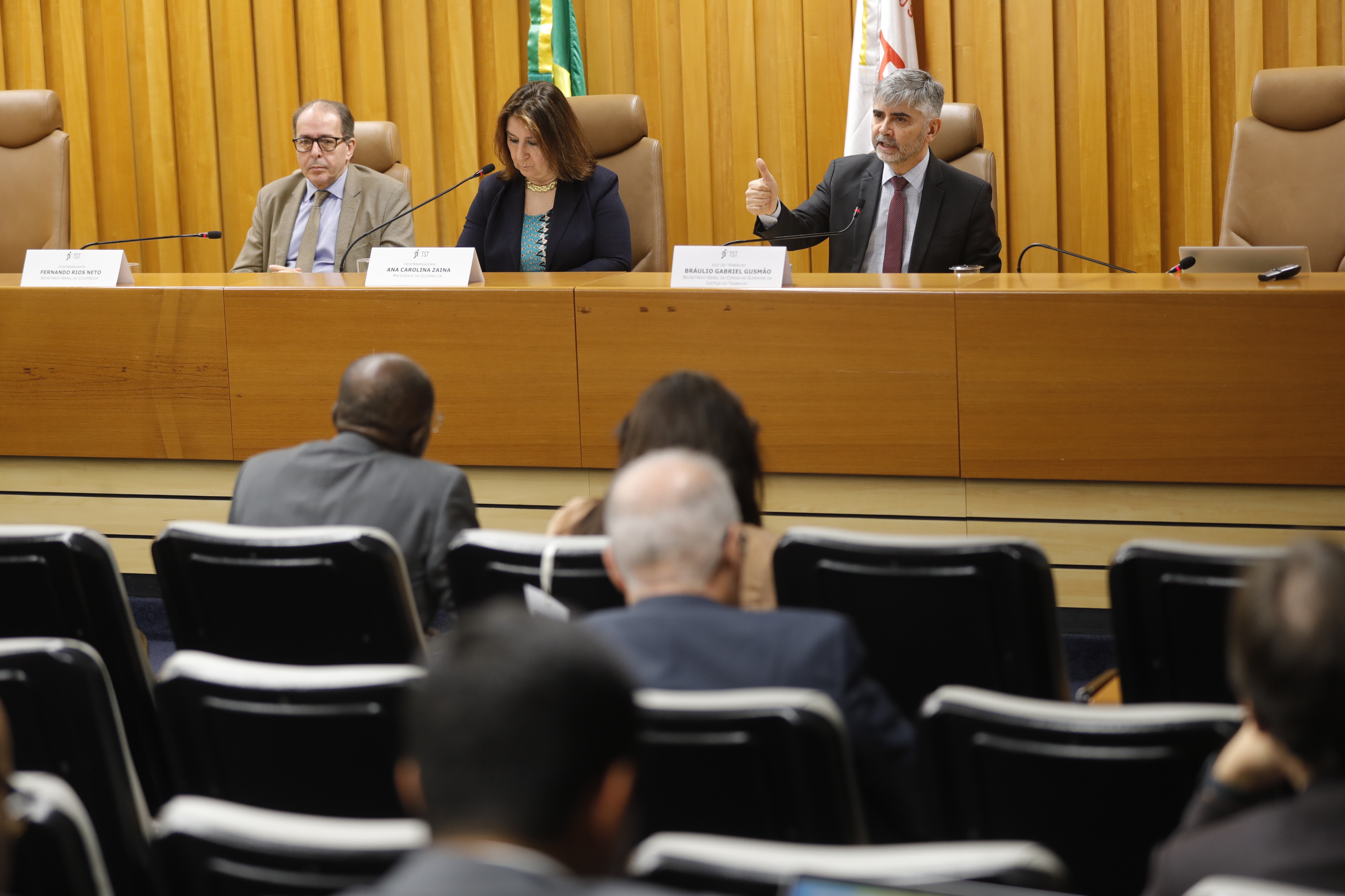 O anúncio foi feito pelo secretário-geral do CSJT, juiz Bráulio Gusmão. (Foto: Fellipe Sampaio - Secom/TST - Descrição da imagem no fim da matéria)