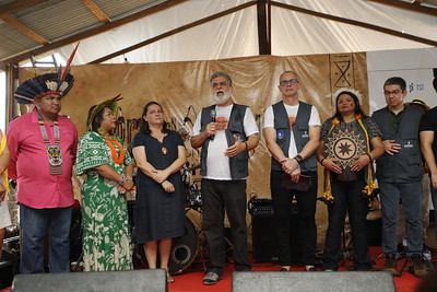 Abertura da Jornada Cidadã na Aldeia Indígena Kuhai (Foto: Fellipe Sampaio - Secom/TST)