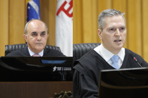 Ministro Cláudio Brandão (esquerda) e ministro Douglas Alencar Rodrigues (direita). (Fotos: Fellipe Sampaio - Secom/TST)