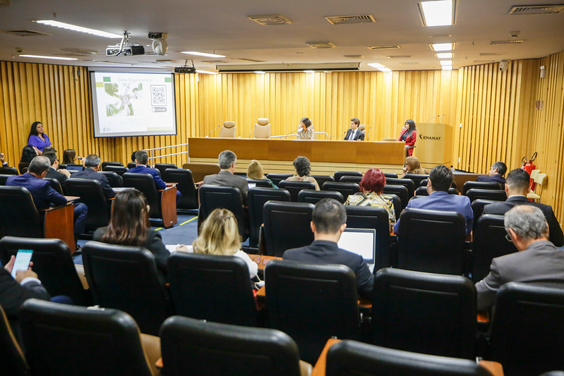 As gestoras e os gestores se reuniram no auditório da Enamat. (Foto: Fellipe Sampaio - Secom/TST)