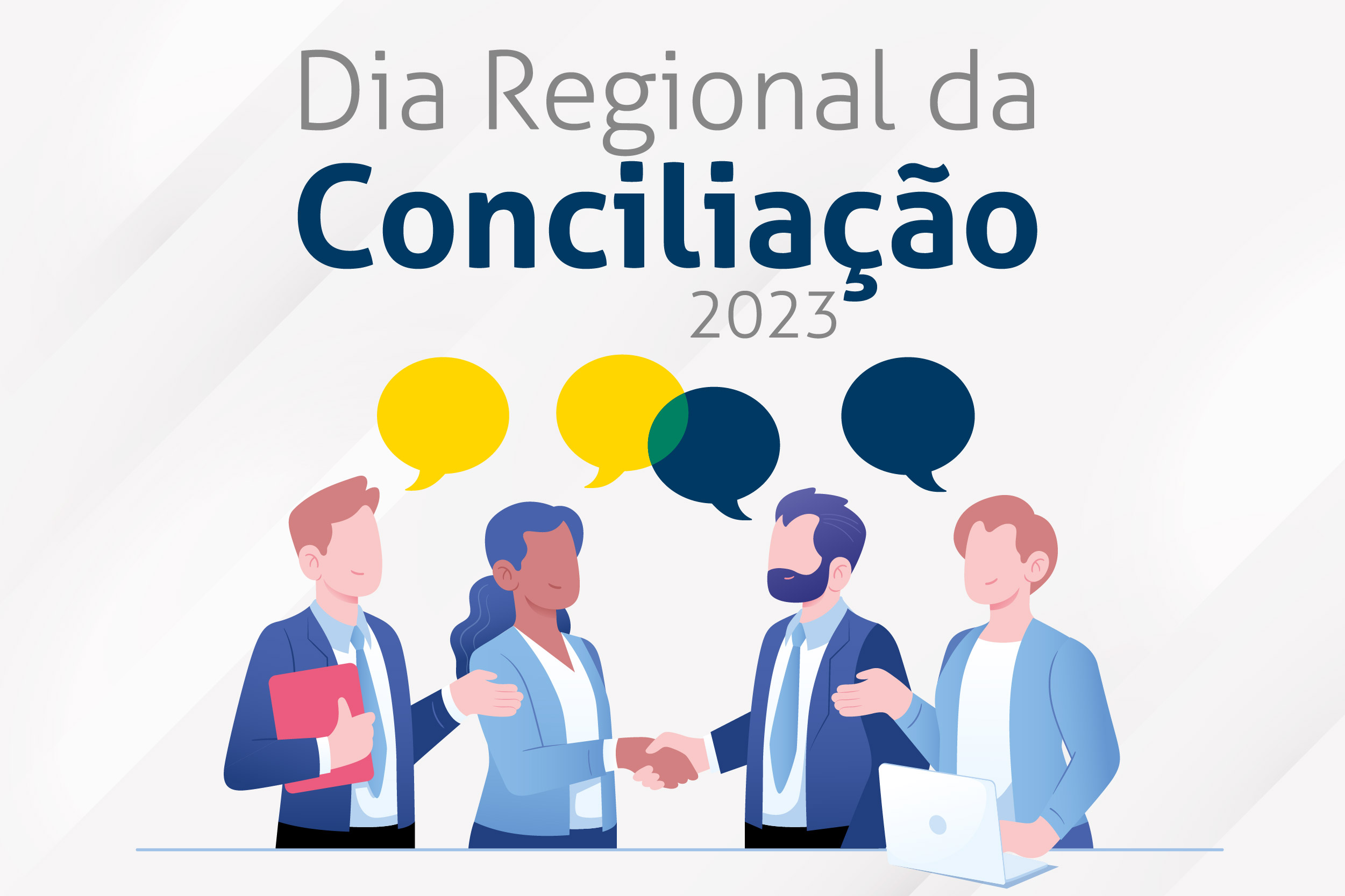 Na imagem, arte do Dia Regional da Conciliação 2023