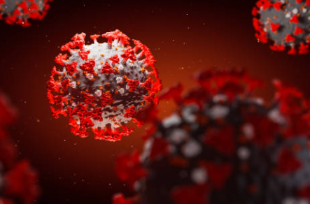 Imagem computadorizada do coronavírus