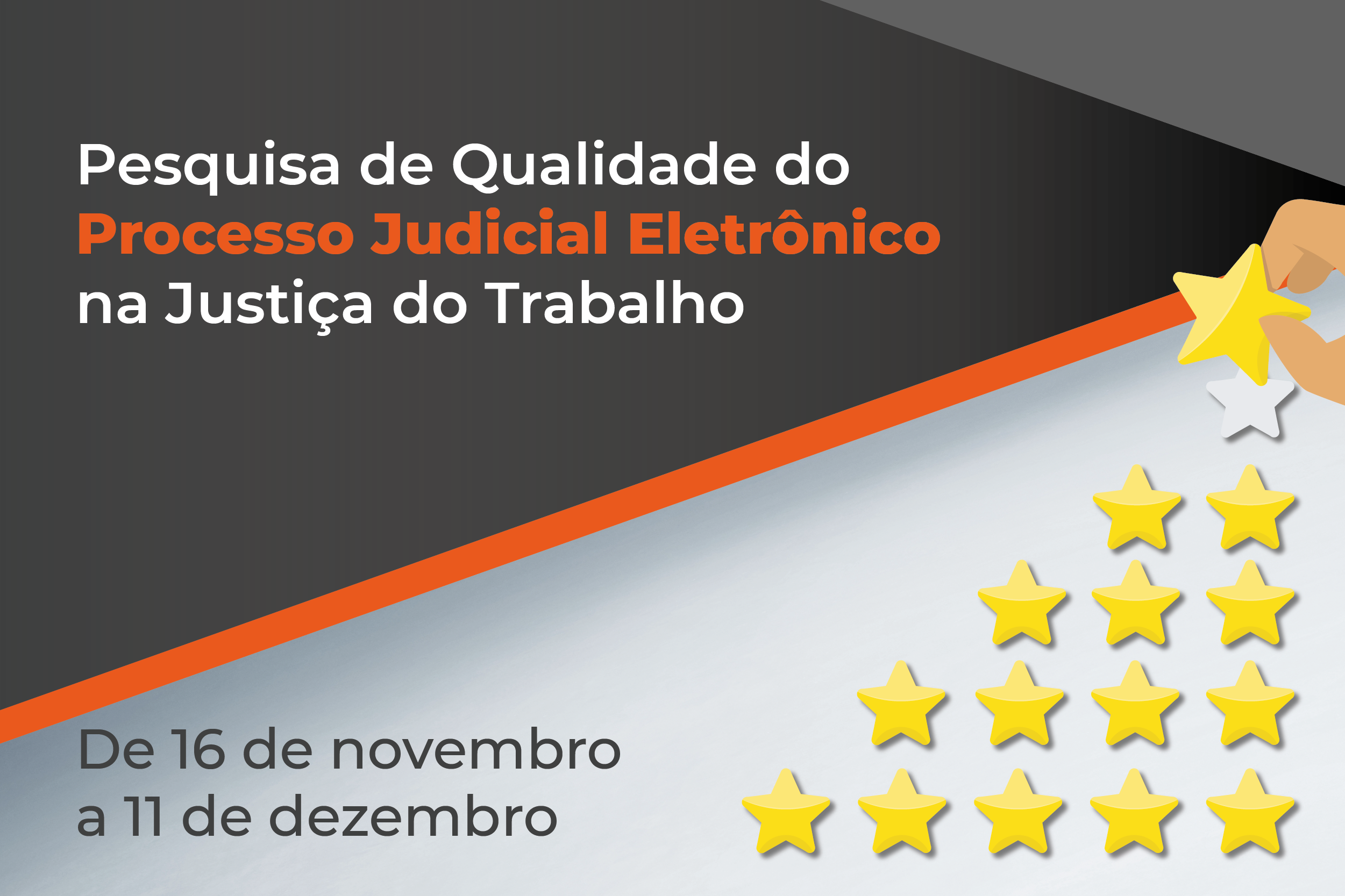 Participe da Pesquisa de satisfação do PJe na Justiça do Trabalho