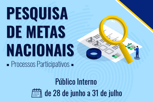 “Pesquisa de Metas Nacionais - Processos Participativos” (público interno) - de 28 de junho até 31 de julho