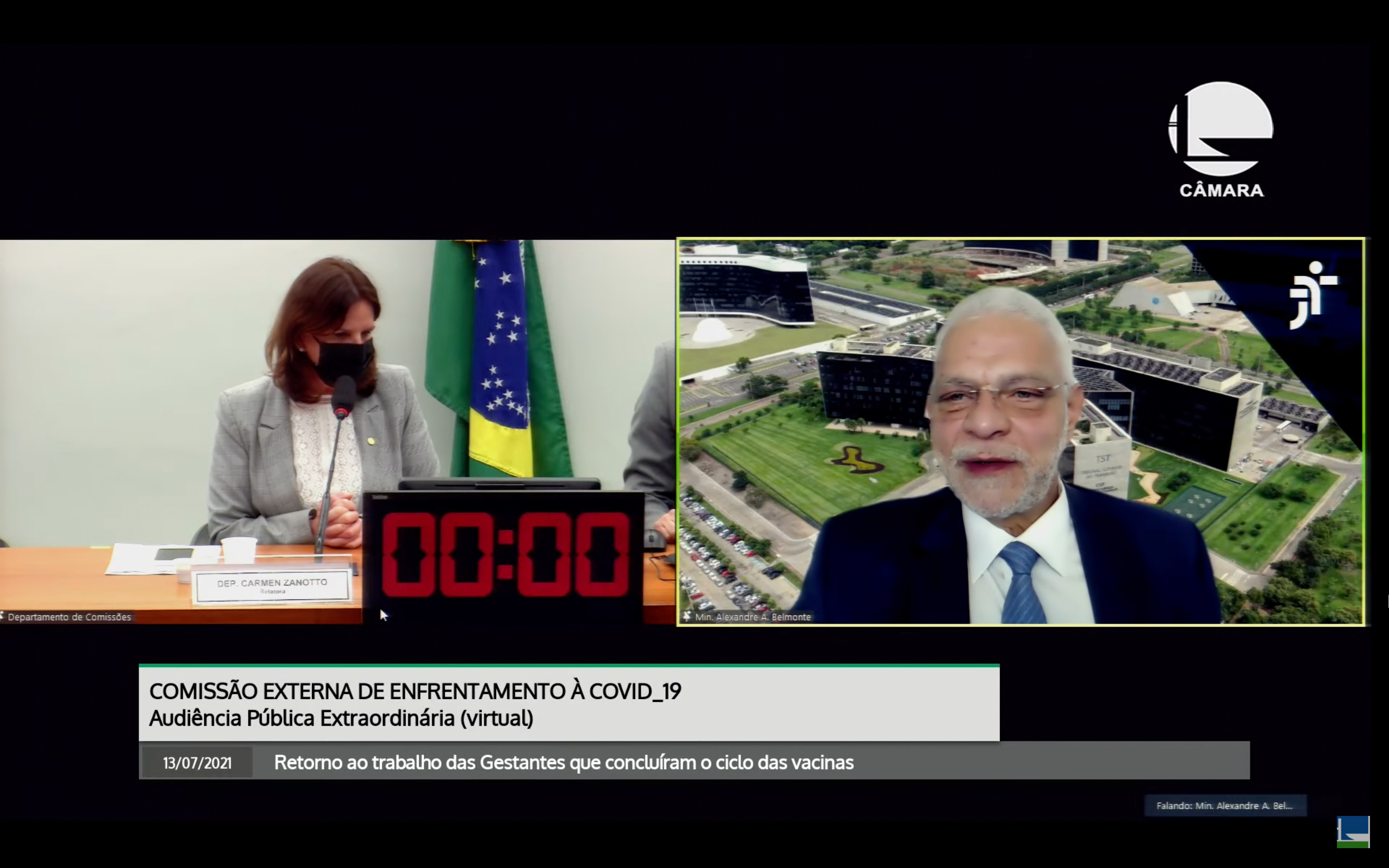 Ministro do TST participa de audiência pública sobre trabalho de gestantes na pandemia