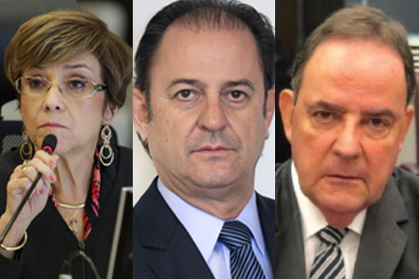 Ministra Delaíde Miranda Arantes, ministro Hugo Carlos Scheuermann e desembargador Luiz Antonio Moreira Vidigal