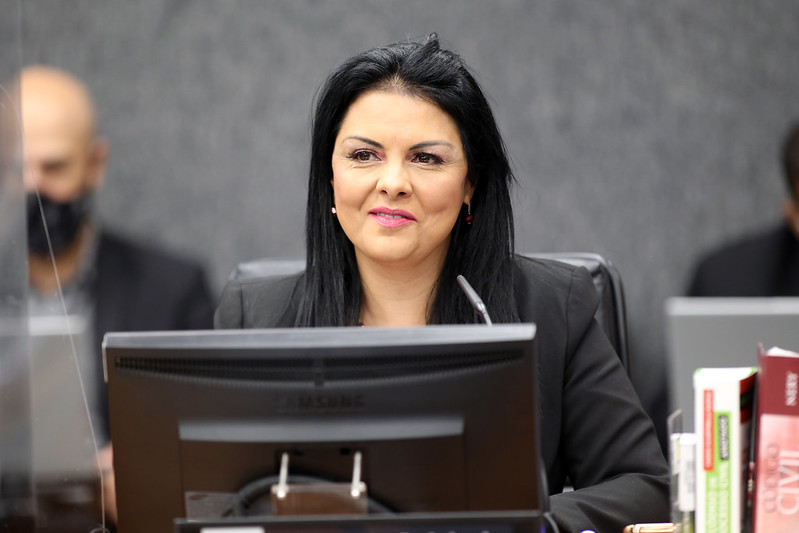 Conselheira Tânia Regina Silva Reckziegel na sessão do CNJ. (Foto: G.Dettmar/CNJ)