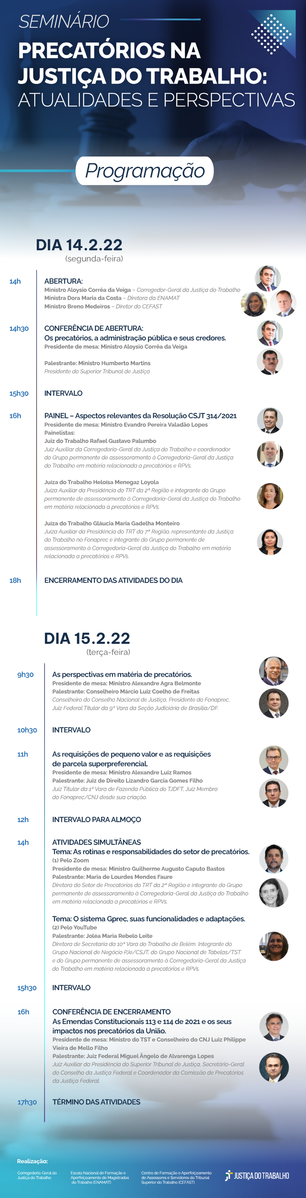 Imagem da programação. A versão em pdf está acessível como link. Basta clicar.
