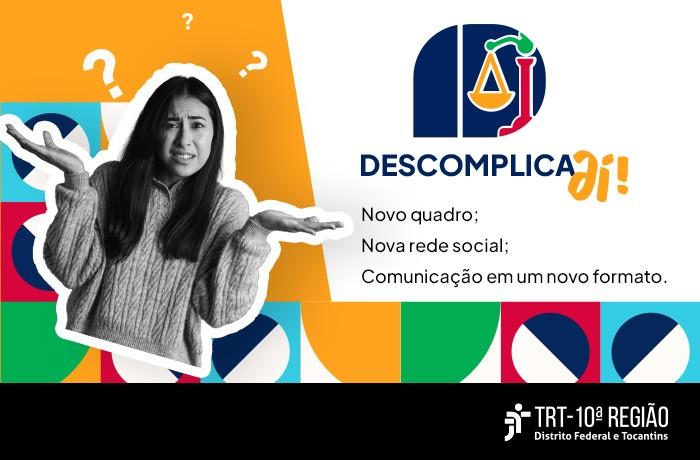 Imagem de divulgação do TRT da 10ª Região (Distrito Federal e Tocantins) com o título