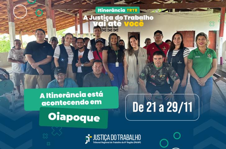 Imagem referente ao atendimento que o TRT-8 realizou em áreas remotas de Oiapoque, Amapá
