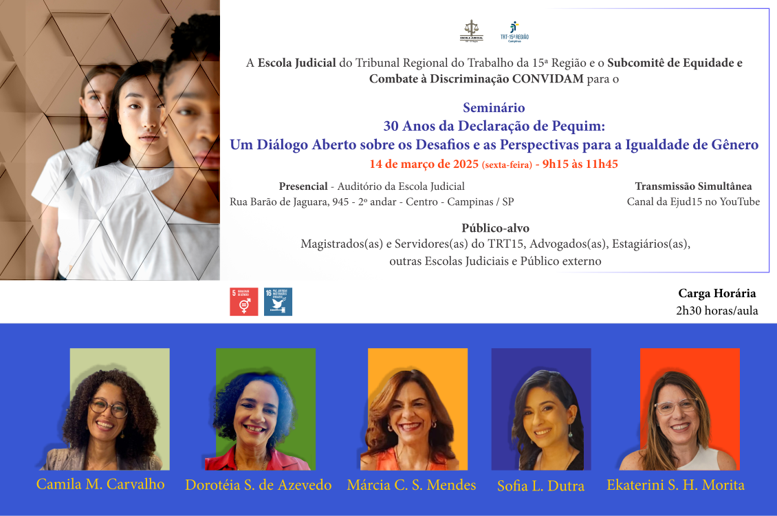 Seminário debate igualdade de gênero 30 anos após Declaração de Pequim