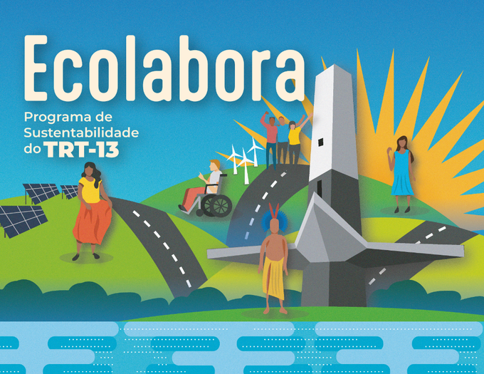 Imagem do Programa Ecolabora, voltada ao programa de sustentabilidade realizado pelo TRT-13 (PB)