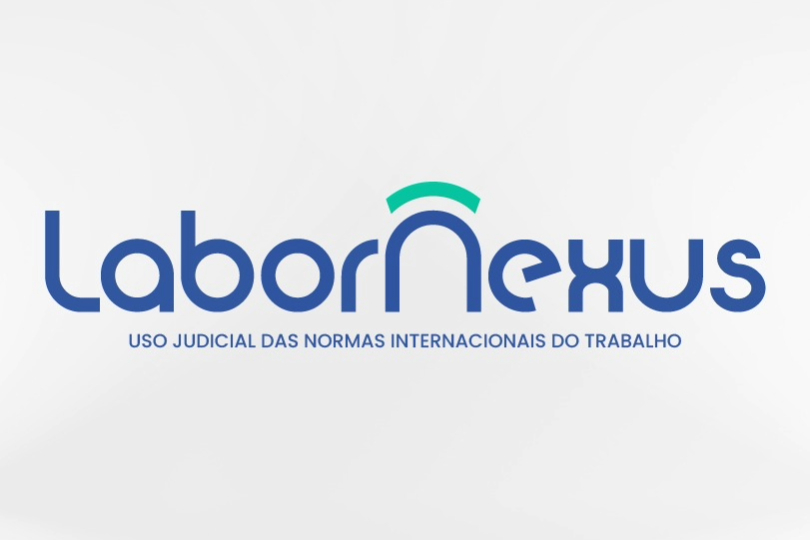 Legenda com a frase ''LaborNexus Uso Judicial das Normas Internacionais do Trabalho'' e o fundo todo branco.
