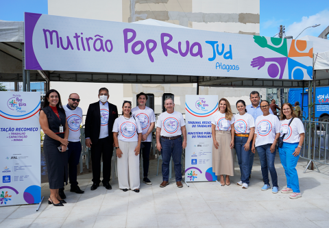TRT-AL participa do 2º Mutirão PopRuaJud e reforça compromisso com população em situação de rua.