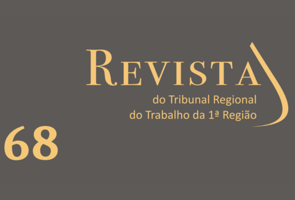 Imagem com o fundo cinza e o texto ''Revista do Tribunal Regional do Trabalho da 1ª Região 68''.