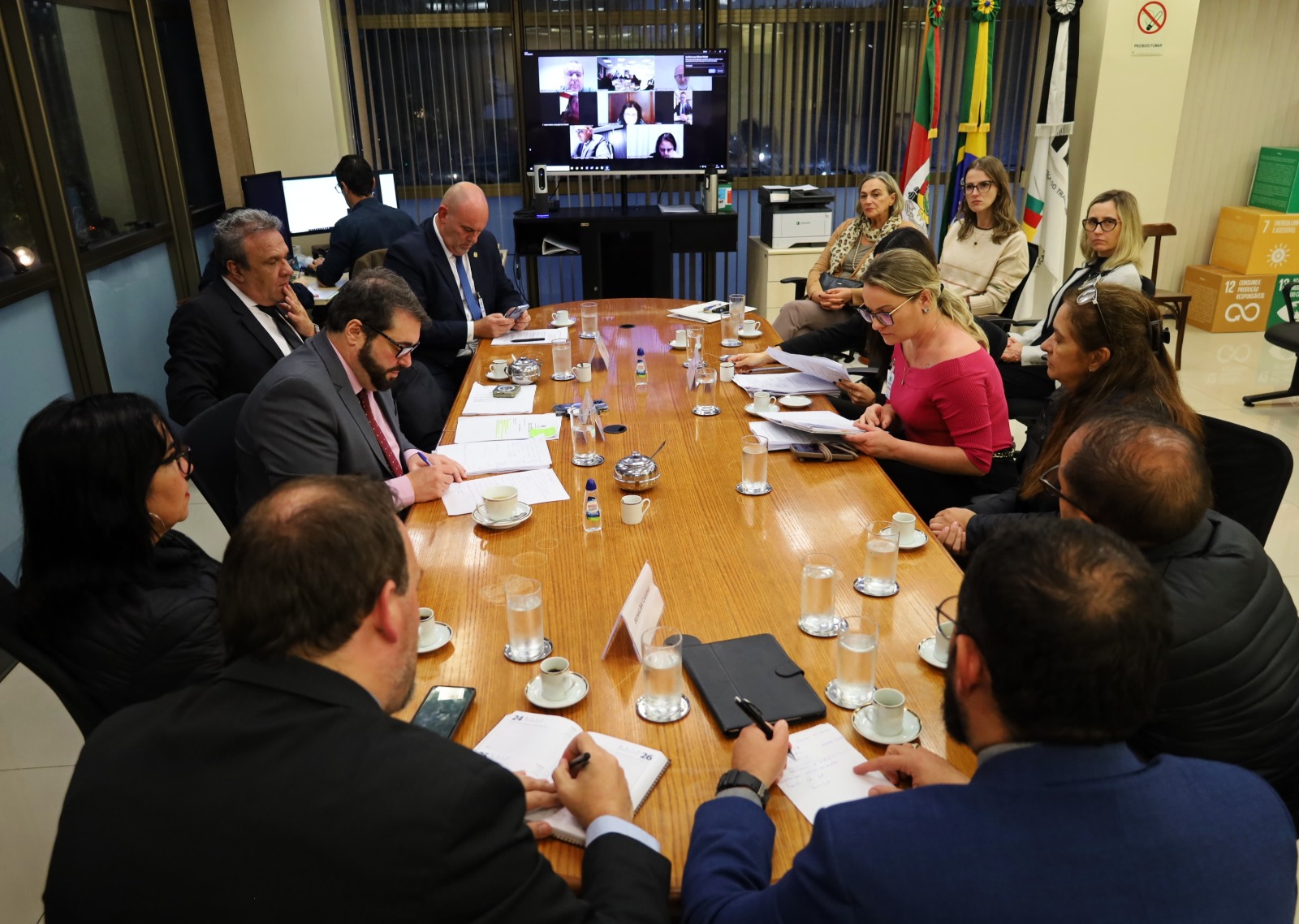 Audiência no TRT-RS.