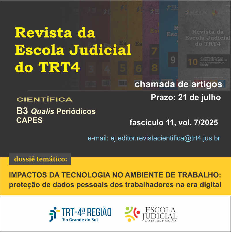Revista científica do TRT-RS segue com chamada aberta para artigos