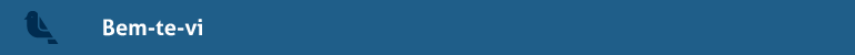 Banner com fundo azul Royal - ícone de passaro azul marinho - Bem-Te-vi em Branco