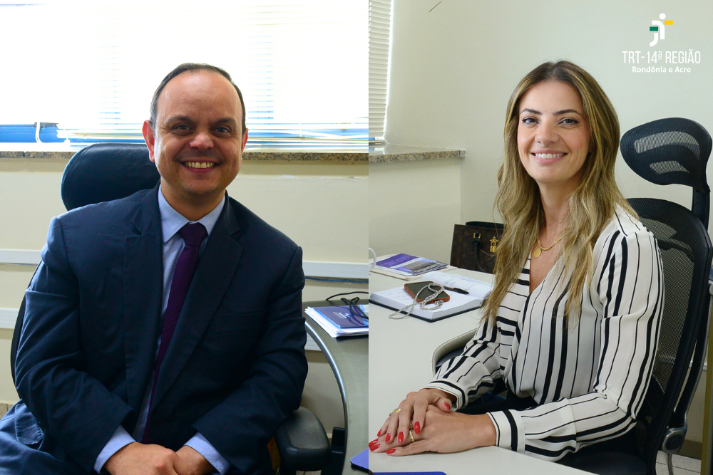 Juízes do trabalho Celso Antônio Botão Carvalho Júnior e Fernanda Antunes Marques Junqueira.