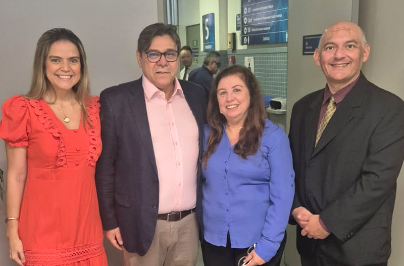 Fotografia referente aos gestores que receberam o Café com Presidente no TRT-21 (RN).