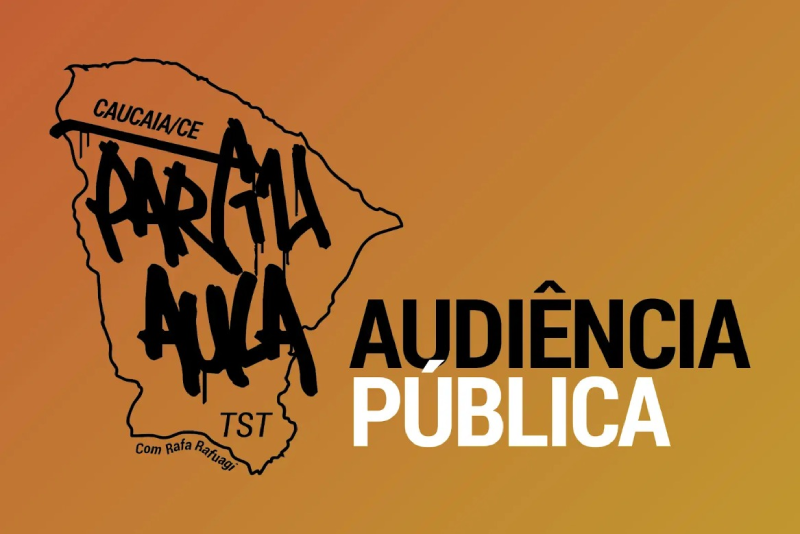 Banner de divulgação do programa Pàrtiu Aula TST - Audiência Pública.