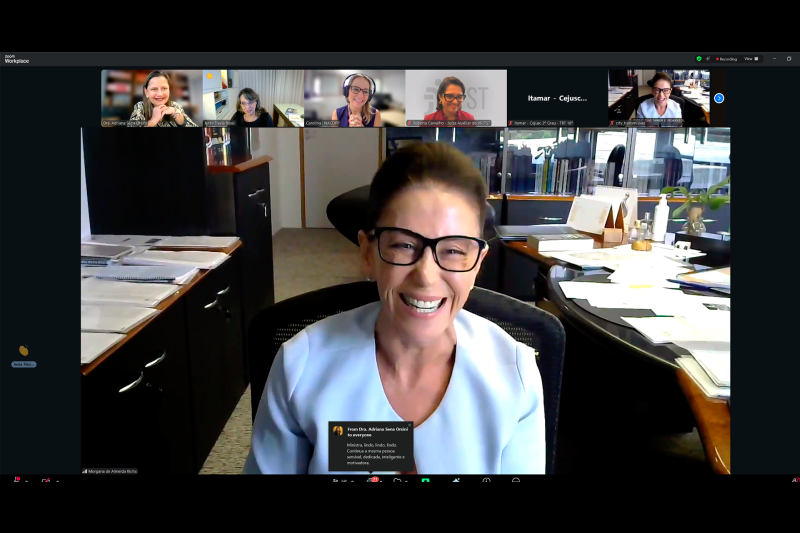 Print da tela da ministra