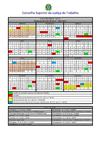 Calendário 2013 do CSJT já está disponível