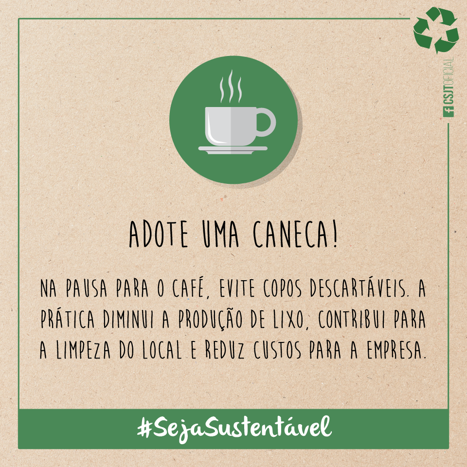 CSJT dá dicas de como ser sustentável no ambiente de trabalho em nova série no Facebook