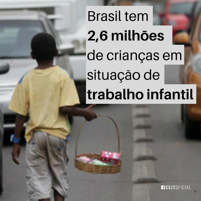 Brasil tem 2,6 milhões de crianças em situação de trabalho infantil, diz estudo