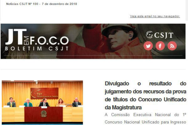 Boletim do Conselho Superior da Justiça do Trabalho completa 100 edições