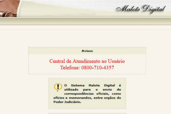 Sistema Malote Digital será atualizado na próxima sexta-feira (22/3)