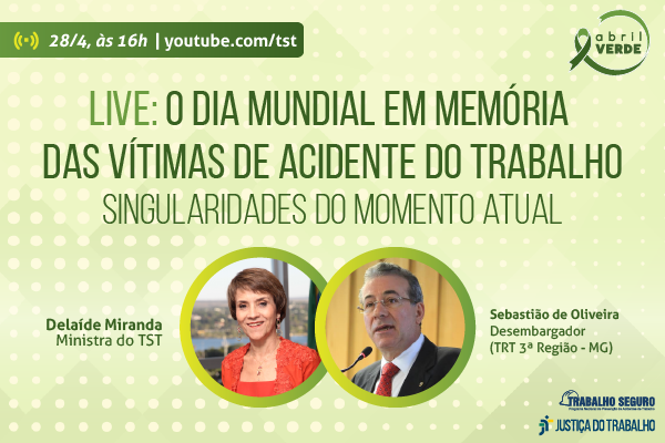 Trabalho Seguro: live vai debater acidentes de trabalho, prevenção e transtornos mentais em tempos de crise 