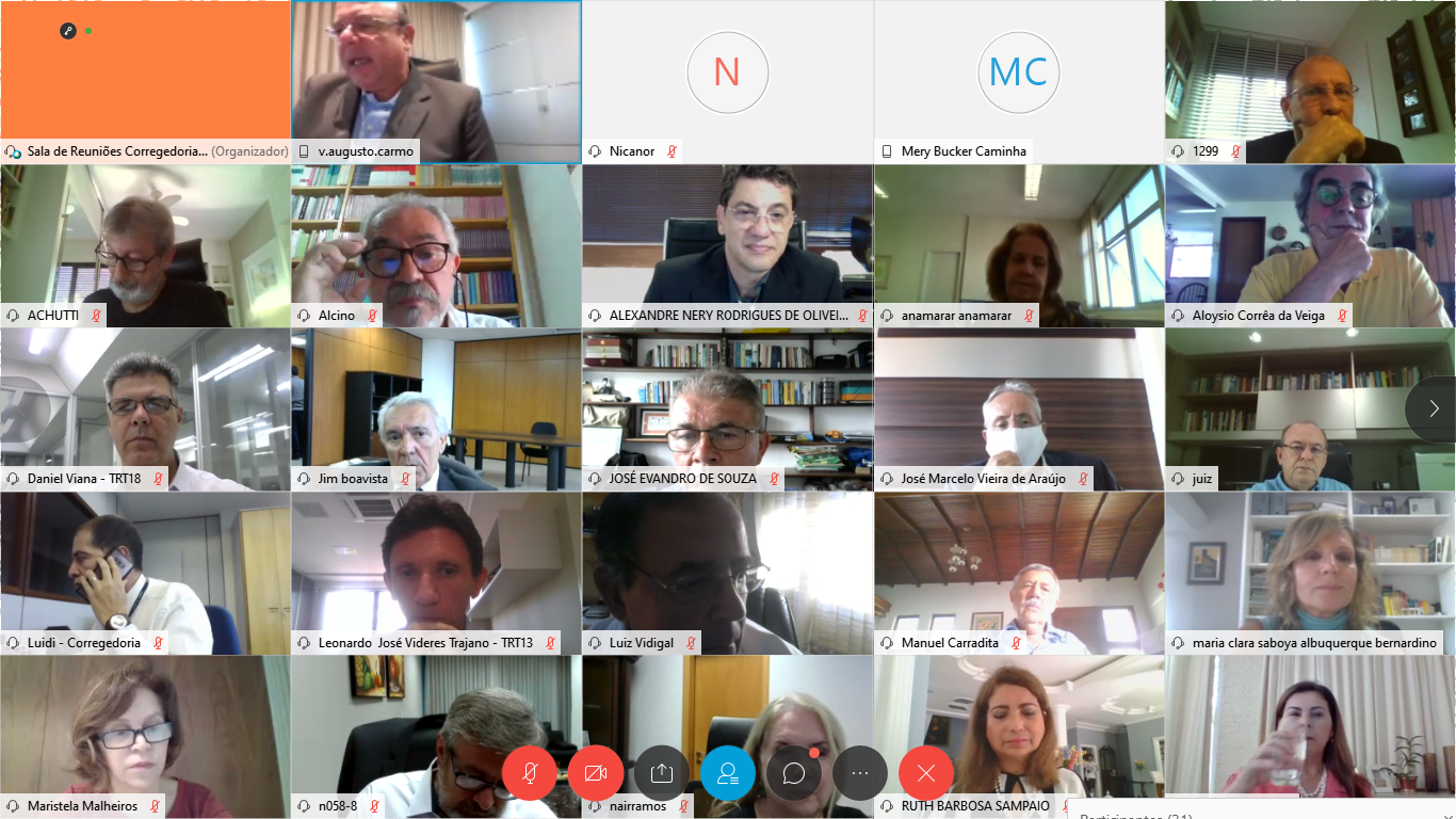Corregedor-Geral se reúne com representantes dos TRTs para reforçar eficiência da atividade jurisdicional
