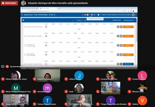 Conselheiros recebem orientação sobre uso de sistema para sessões telepresenciais